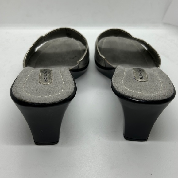 Bandolino Metallic Silver Heeled Slides Size 8 - Picture 5 of 12
